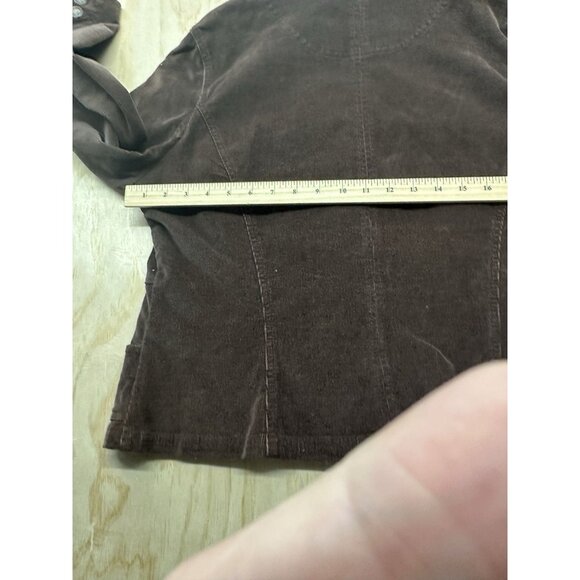 St. John’s Bay Stretch Corduroy Blazer Jacket PXL Fall Brown Cotton Spandex - Picture 7 of 8